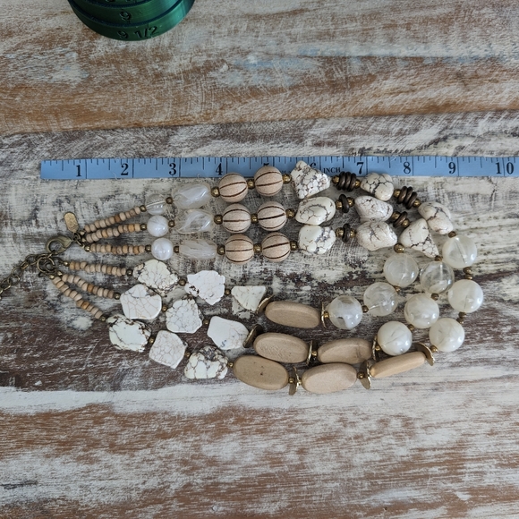 Treska Mixed Material Necklace, Bracelet, Earring Set - Picture 10 of 13